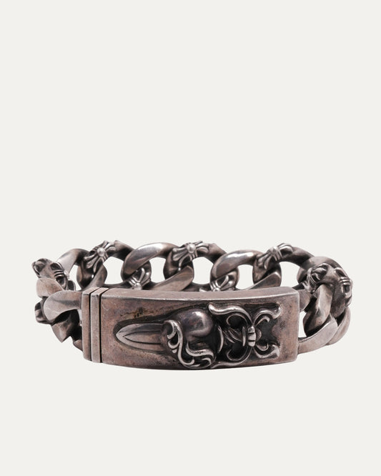 Heart Dagger Fancy Link ID Bracelet