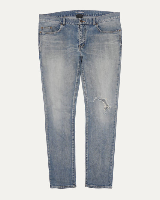 Distressed Light Wash Jeans