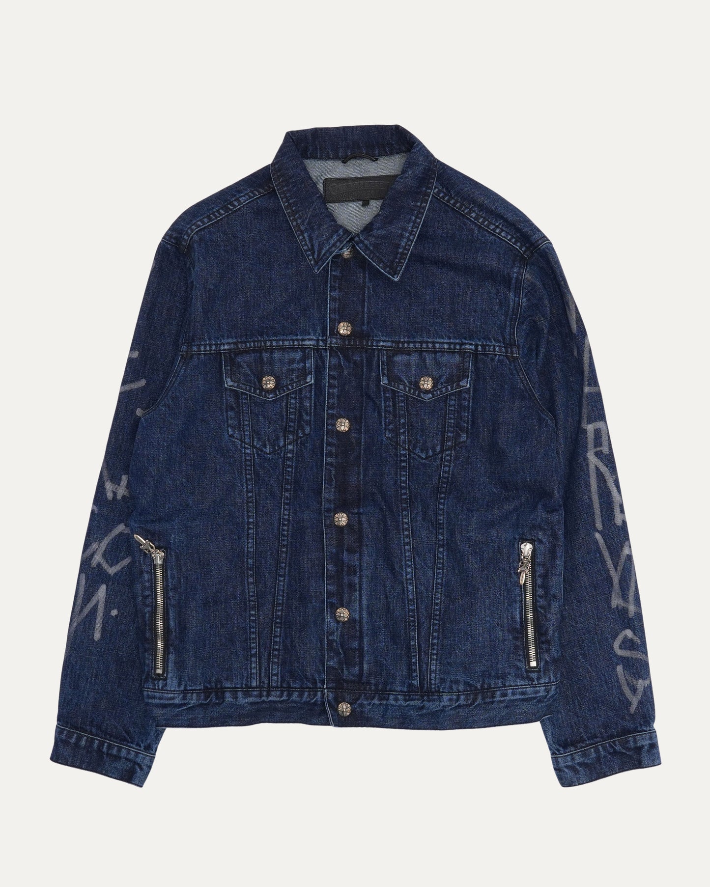 Retna Tagged Motorbreath Denim Trucker Jacket
