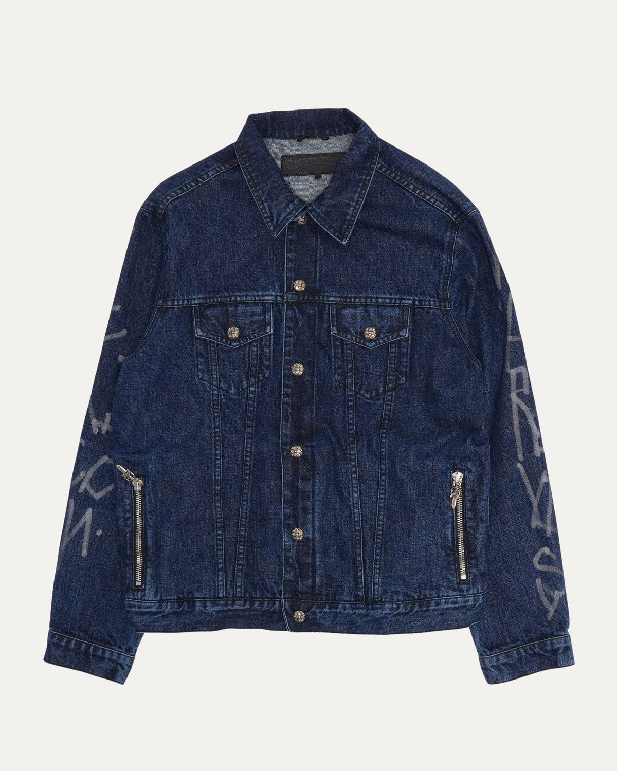 Retna Tagged Motorbreath Denim Trucker Jacket