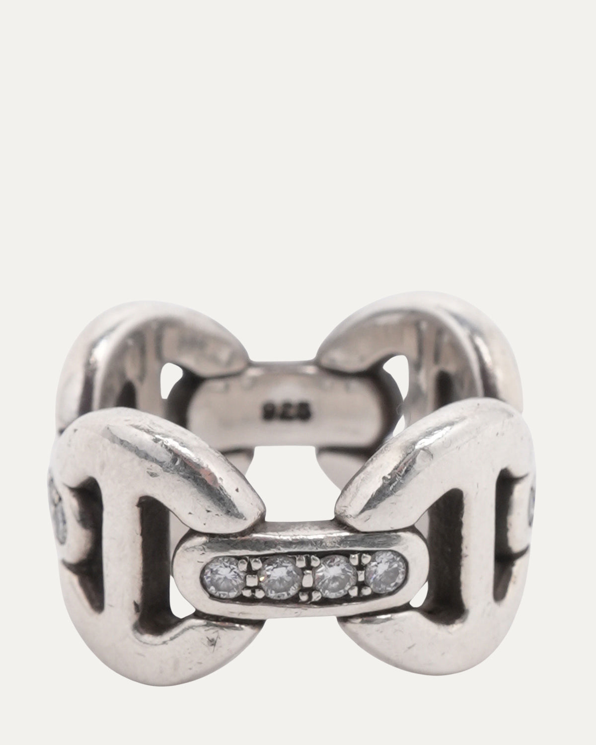 Diamond Quad Link Ring