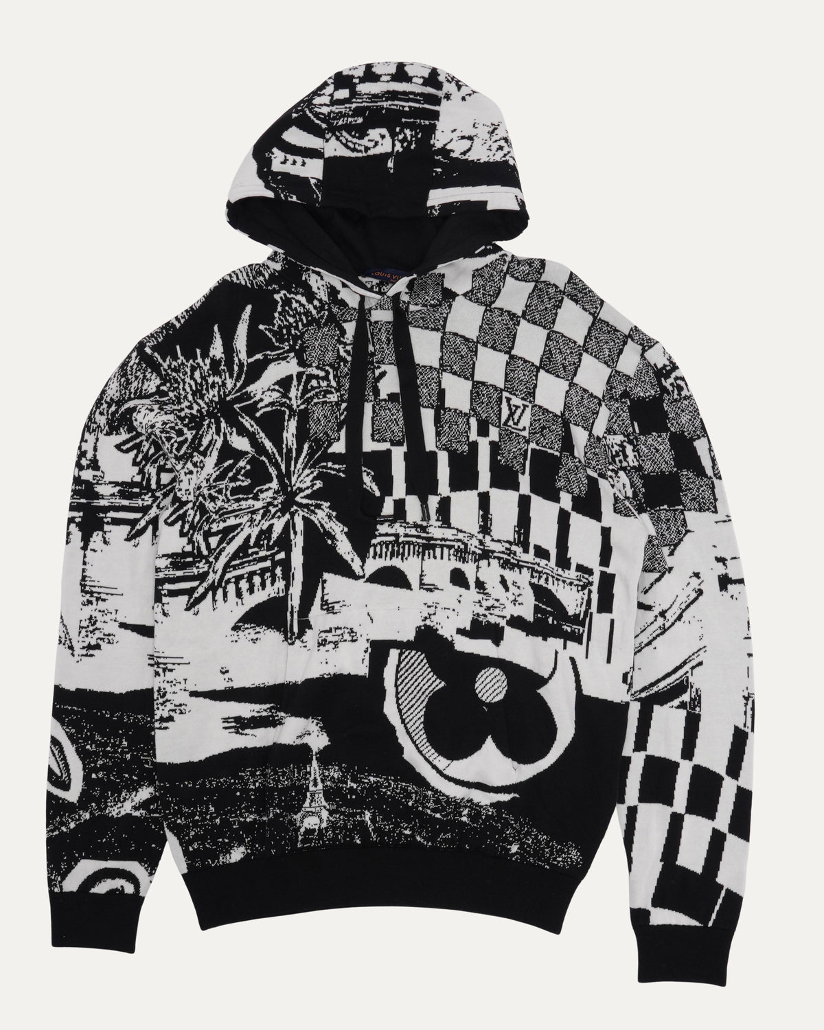 Parisian Collage Jacquard Hoodie