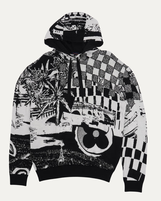 Parisian Collage Jacquard Hoodie