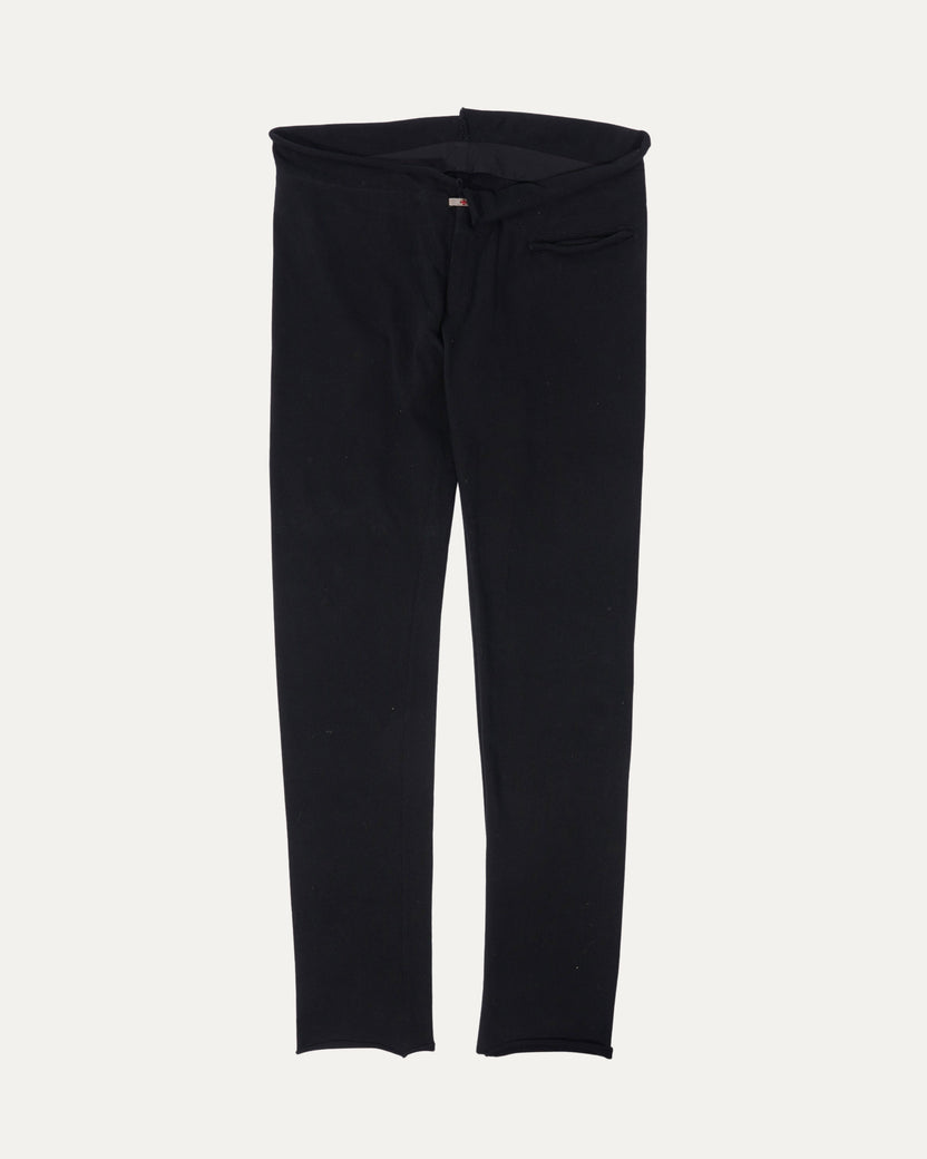 Raw Hem Low Waist Sweatpants