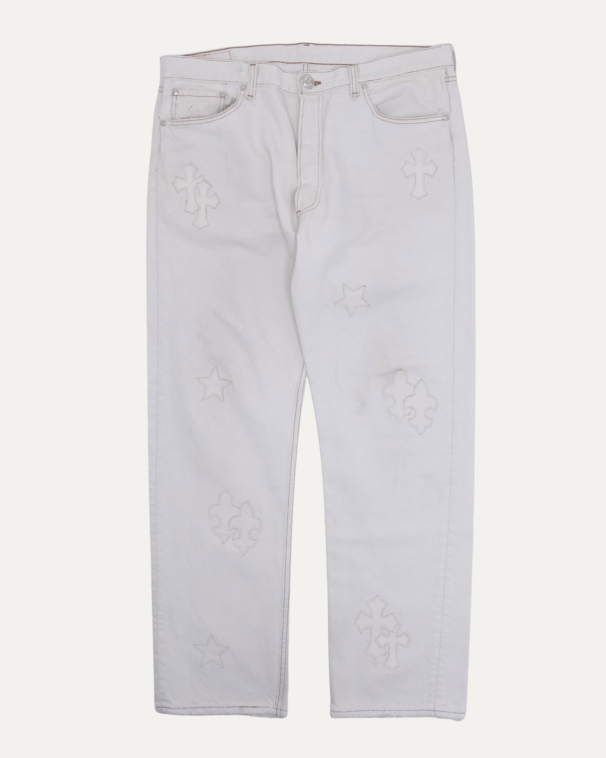 St. Barths Levis 501 Multi Patch Jeans