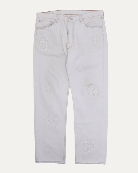 St. Barths Levis 501 Multi Patch Jeans