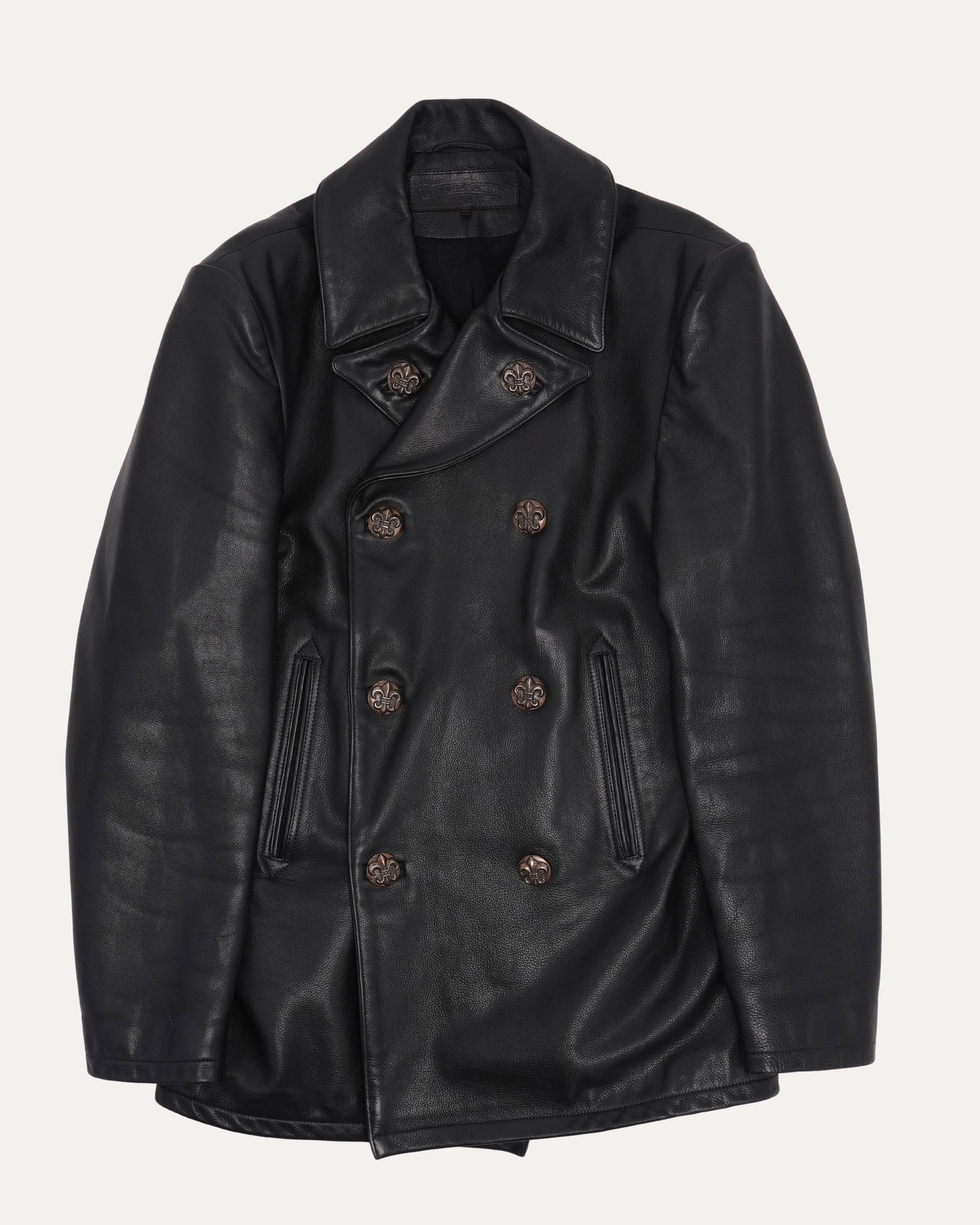 Double Breasted Leather Coat