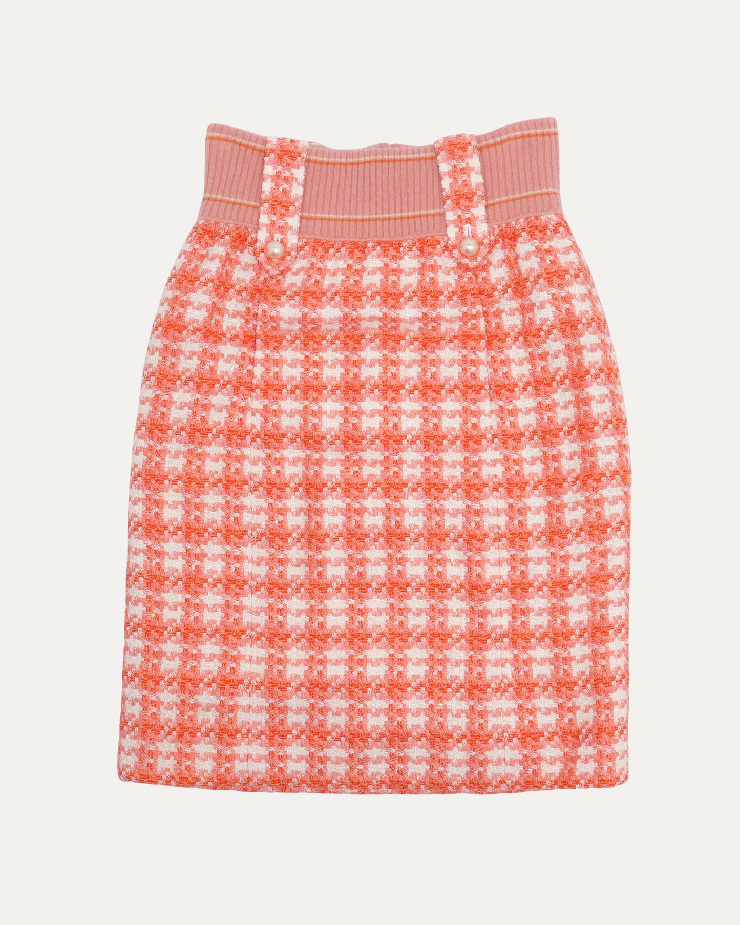 Plaid Tweed Skirt