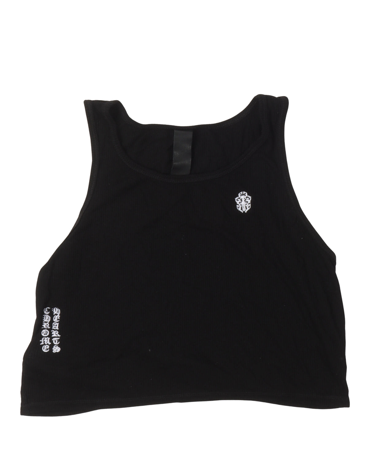 Cropped Eyechart & Dagger Logo Tank Top