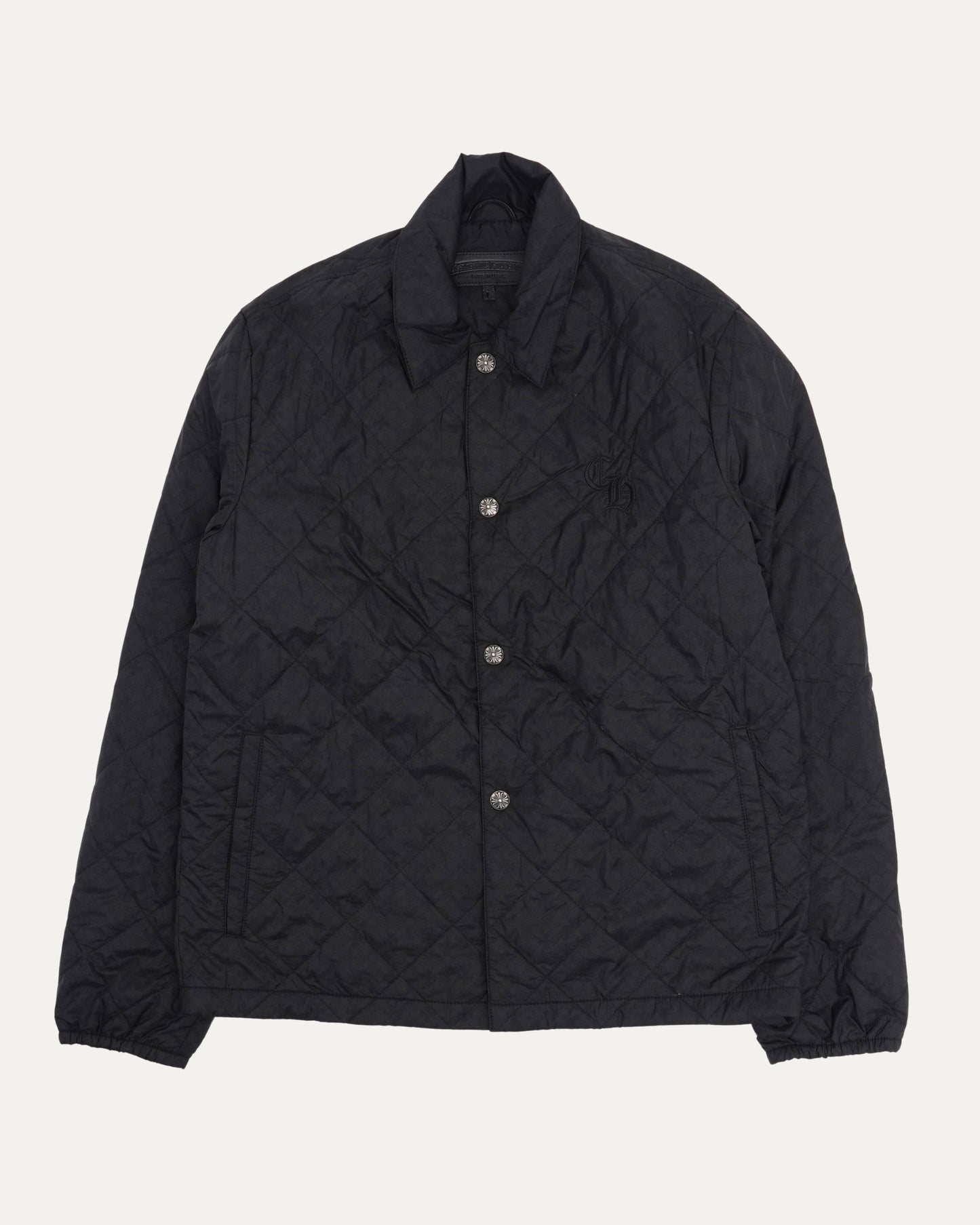 CH Embroidered Monogram Quilted Shirt Jacket