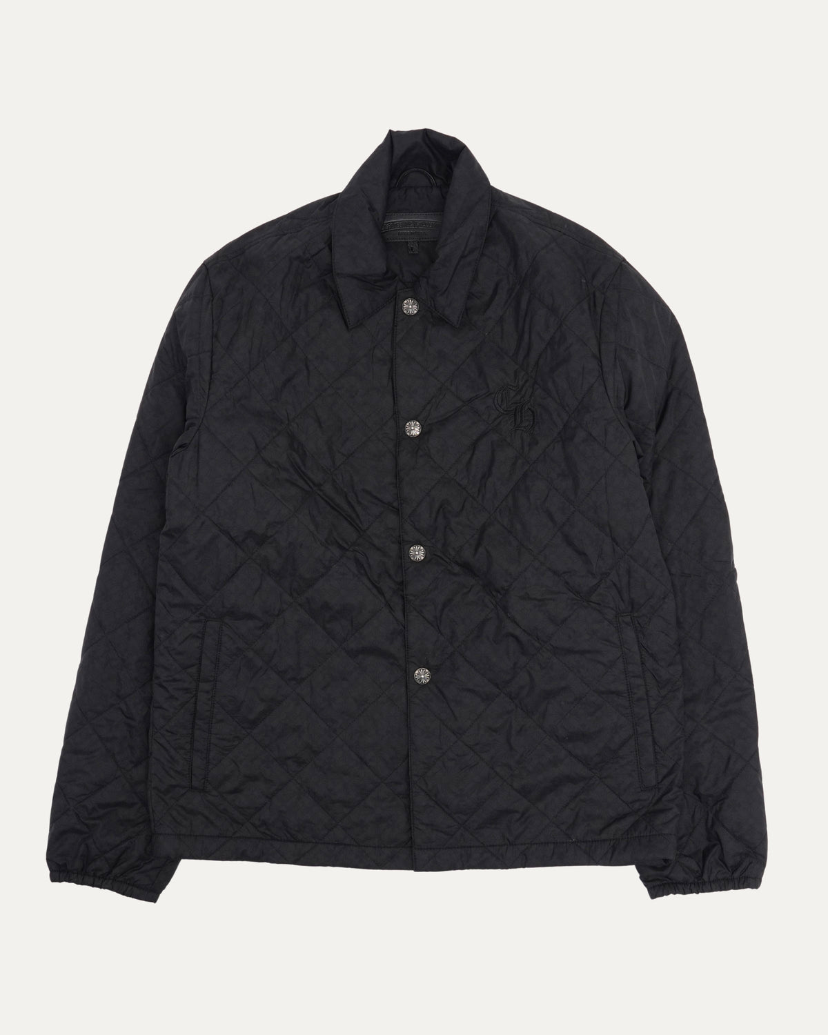CH Embroidered Monogram Quilted Shirt Jacket