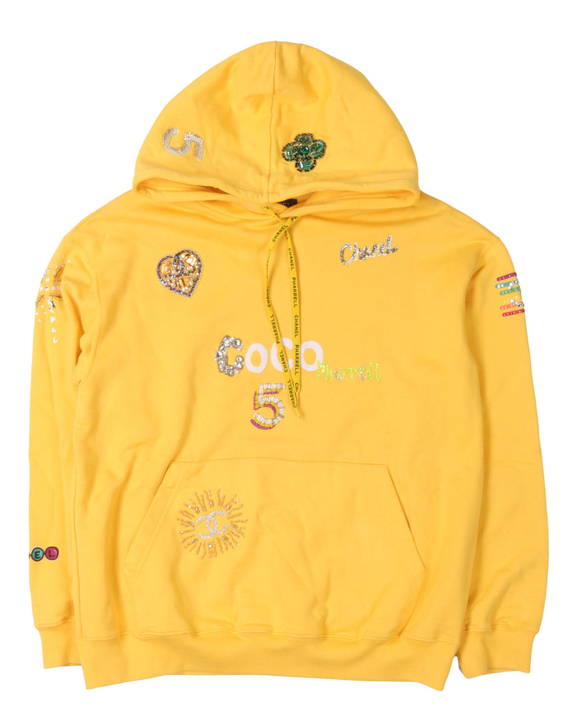 Pharrell Embroidered Logo Hoodie