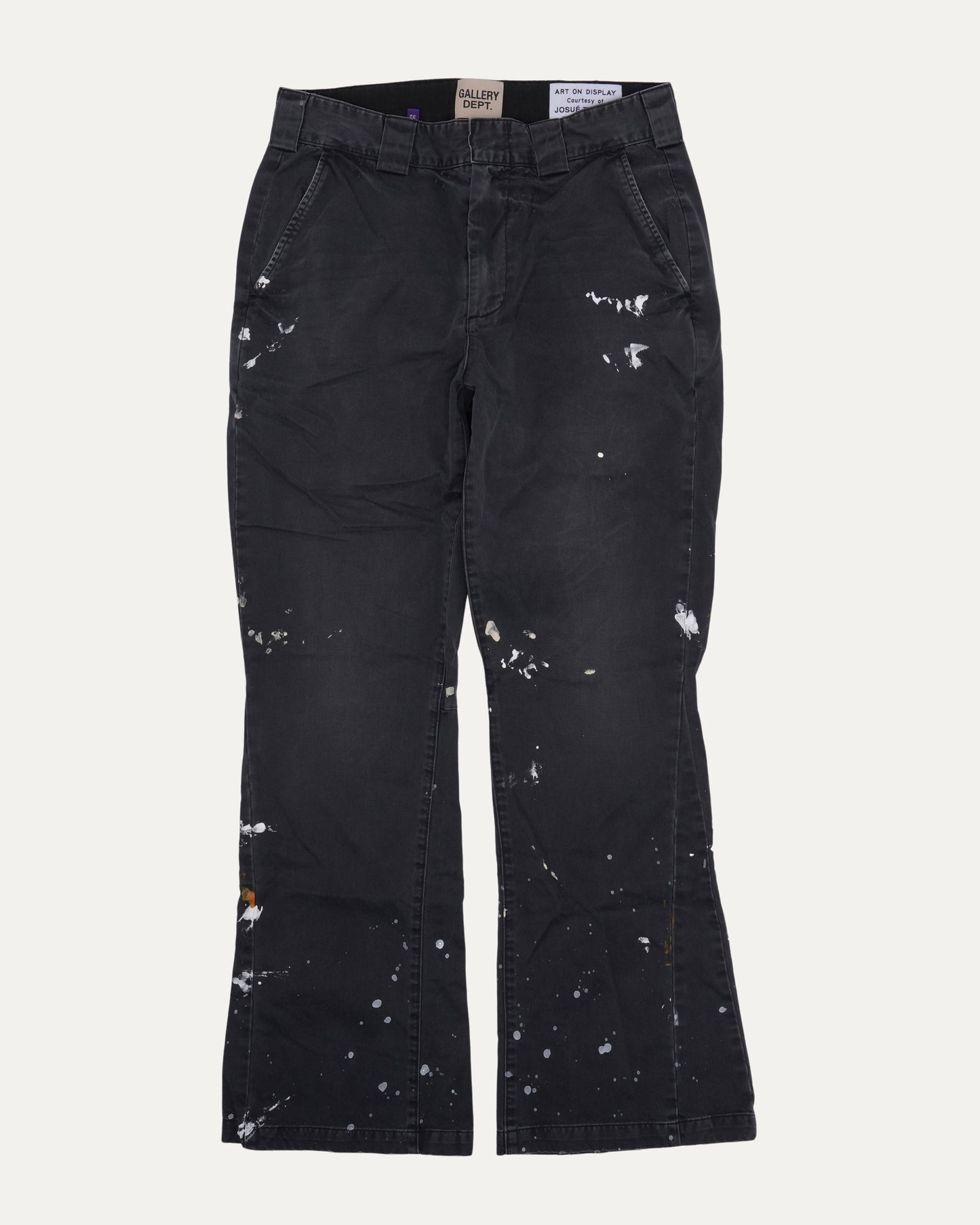 Paint Splatter Flared Chino Pants