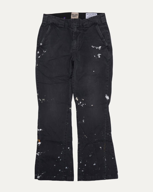 Paint Splatter Flared Chino Pants