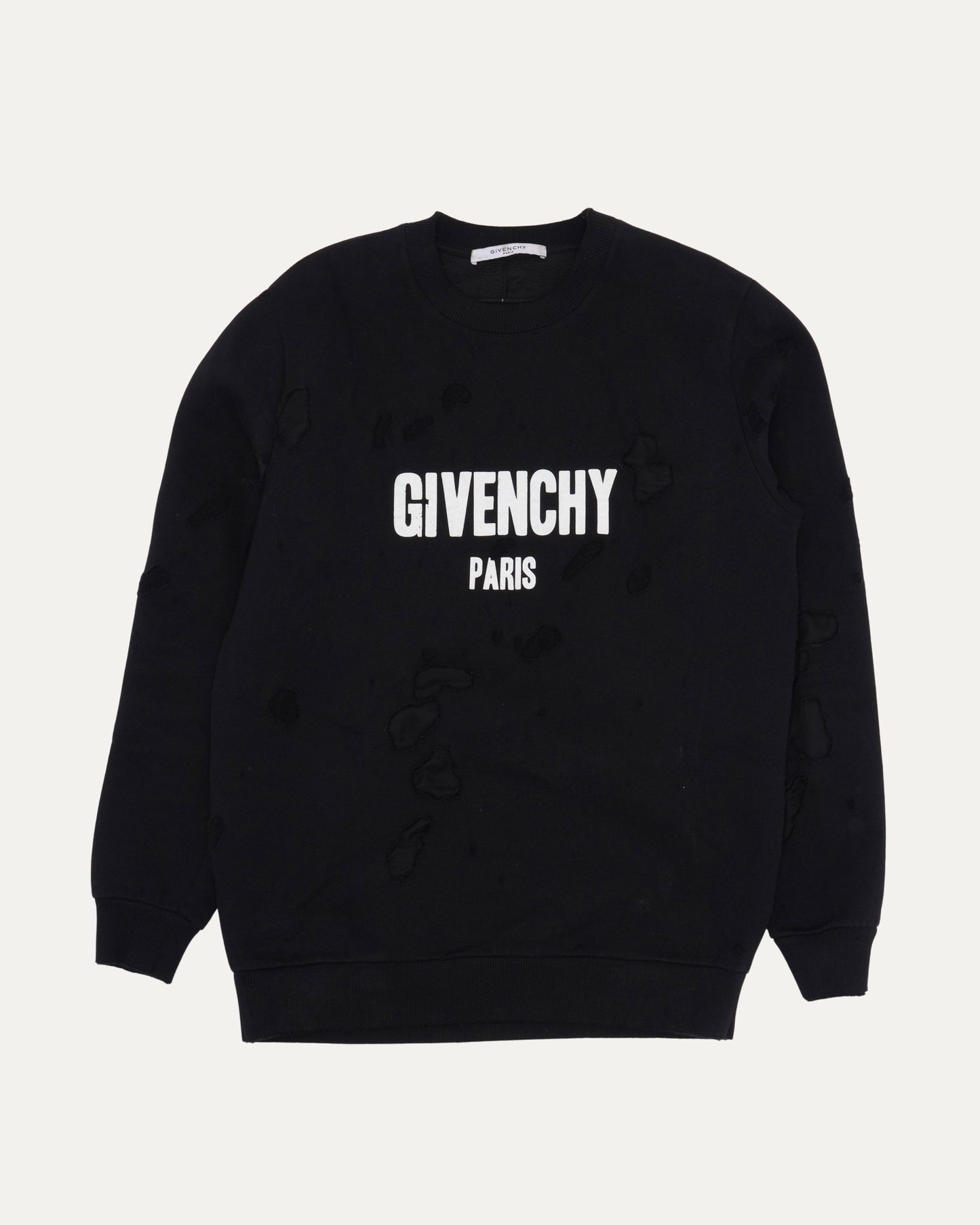 Distressed Logo Crewneck Sweatshirt