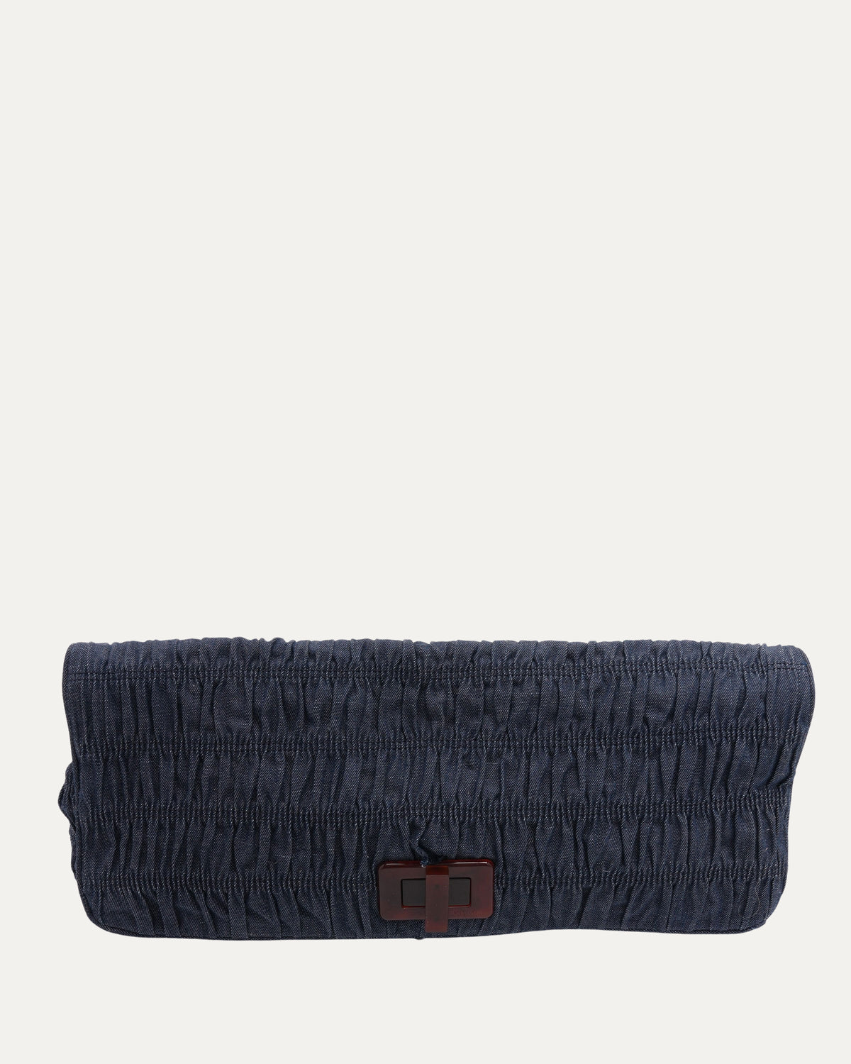 Gaufré Denim Clutch