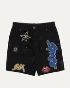 Matty Boy Sex Records Patch Double Knee Shorts