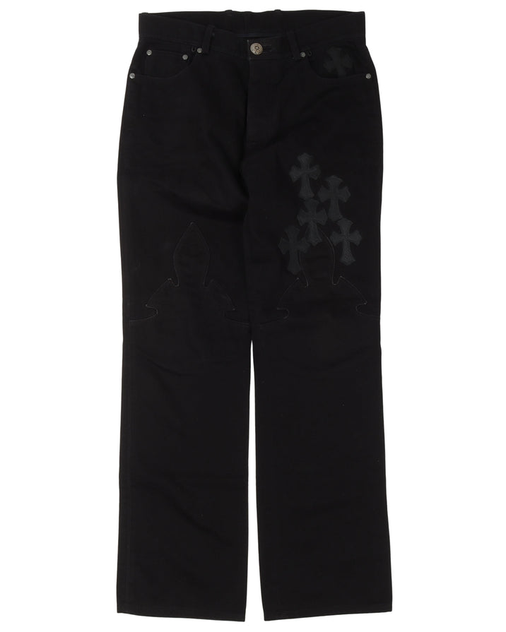 Leather Cross Patch Jeans – THE-ECHELON