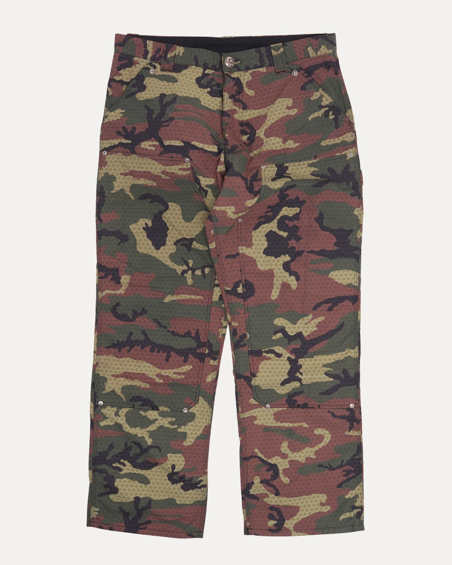 Camouflage Nylon Double Knee Pants