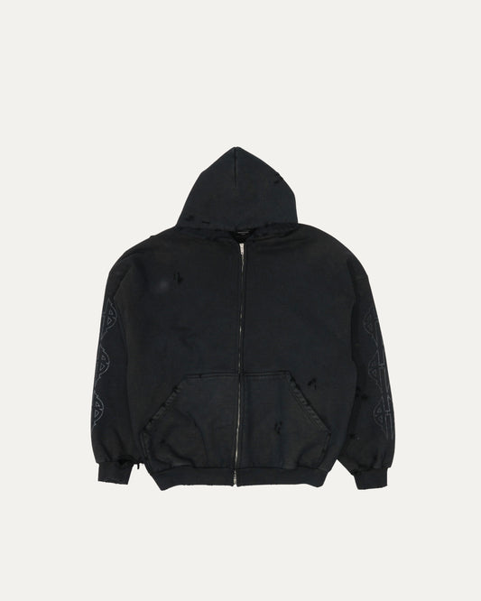 FW23 Paris Moon Zip-Up Hoodie