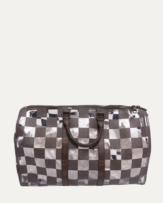 PVC Damier Monogram Keepall Bandouliere 50