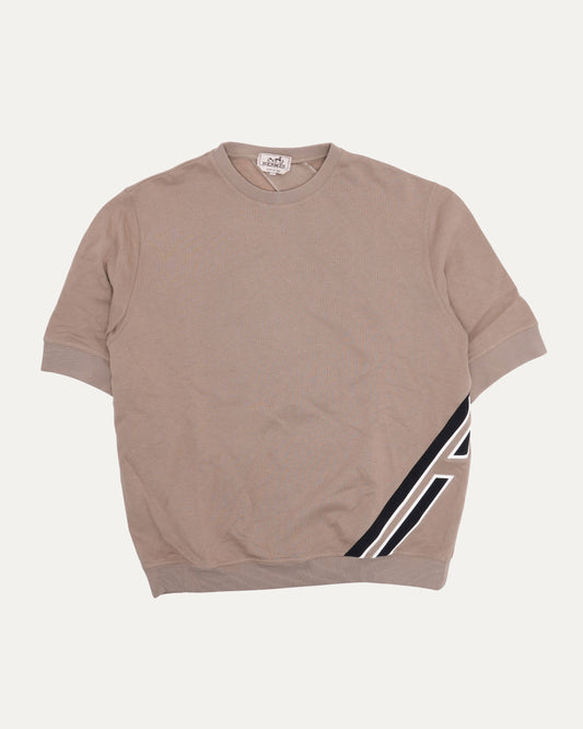 Side Stripe Short Sleeve Sweatshirt