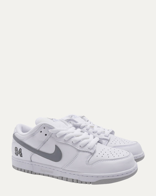 Nike Dunk Low SB 'White Metallic Silver'