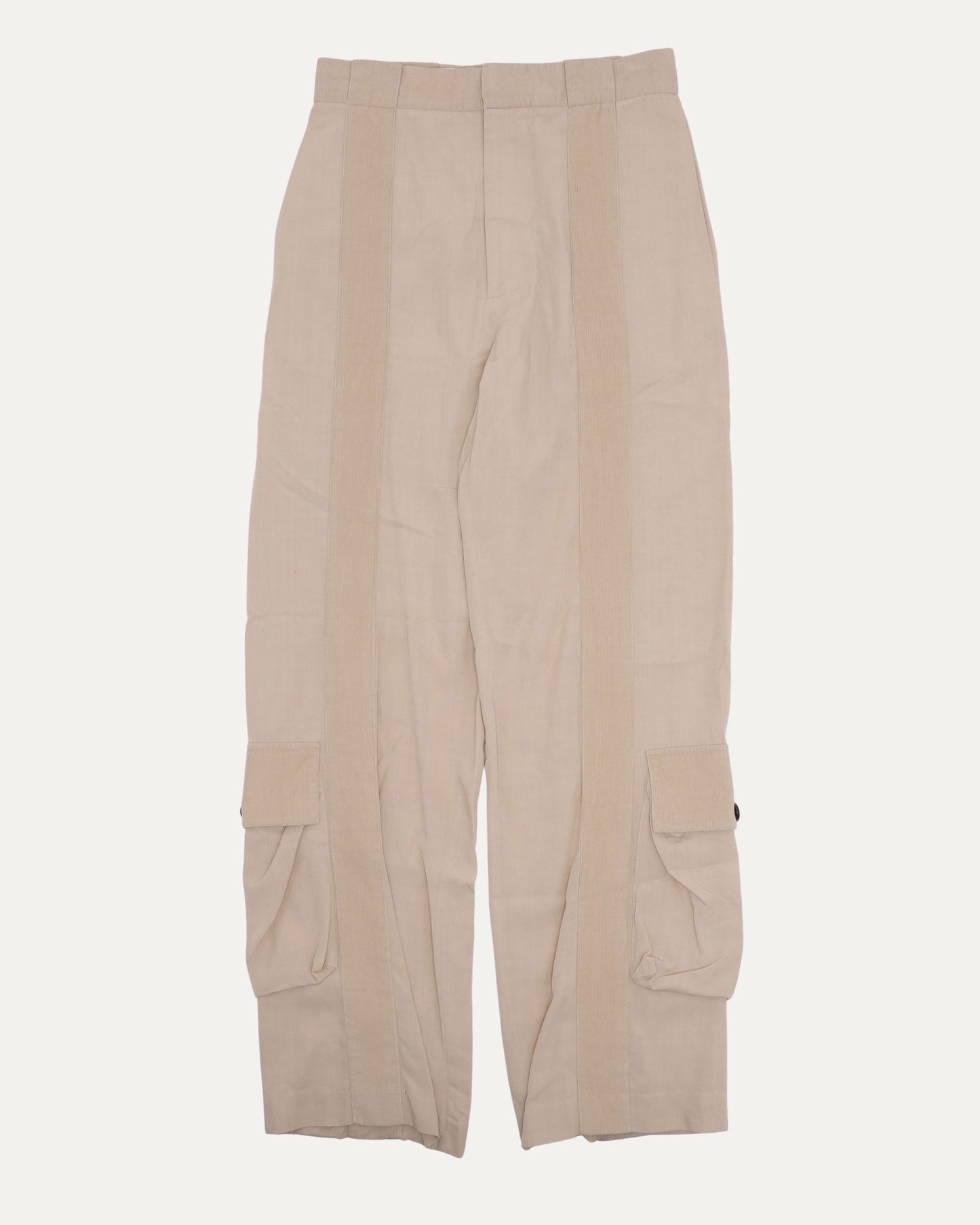Corduroy Accent Cargo Trousers