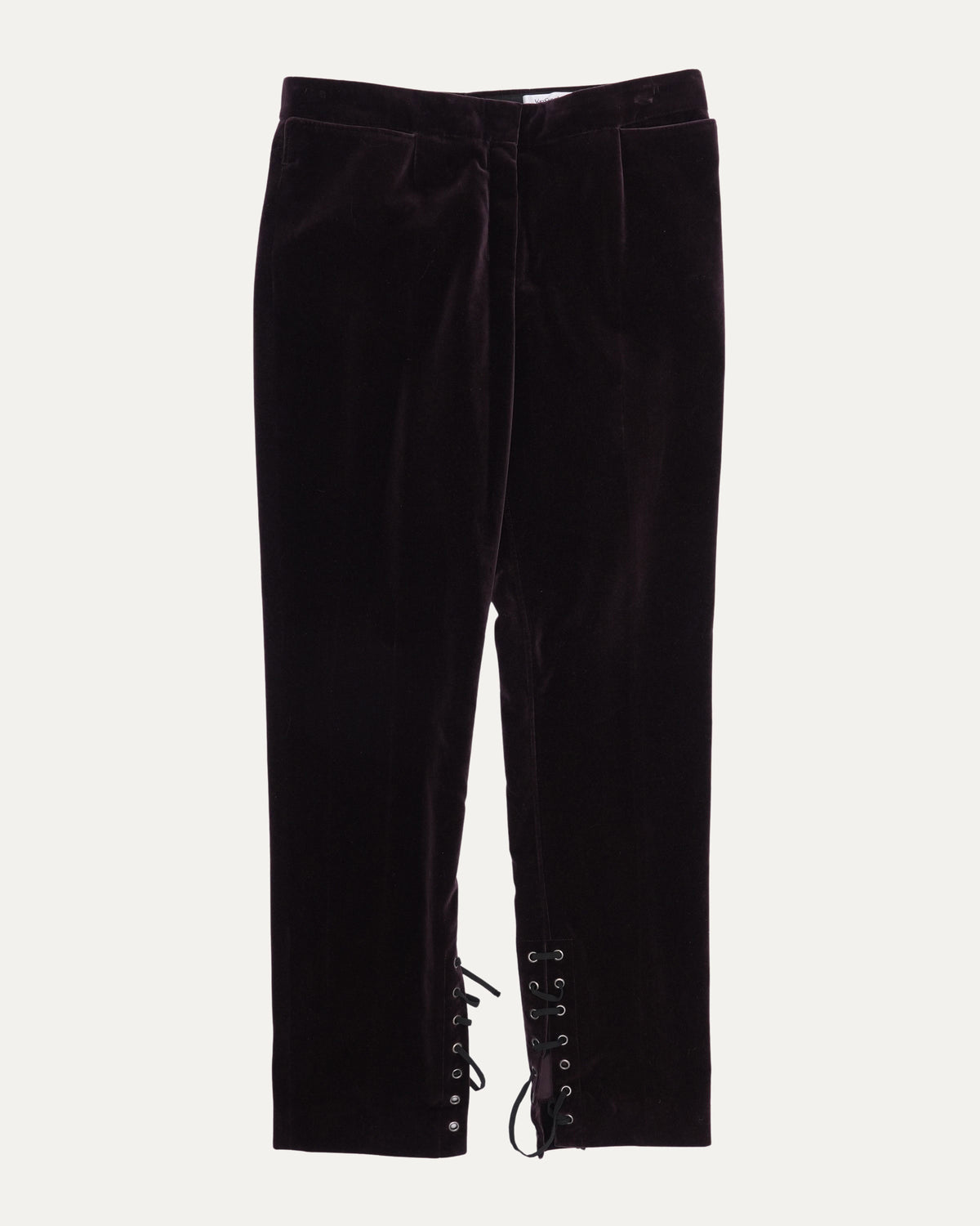 Velour Ankle Lace Up Pants