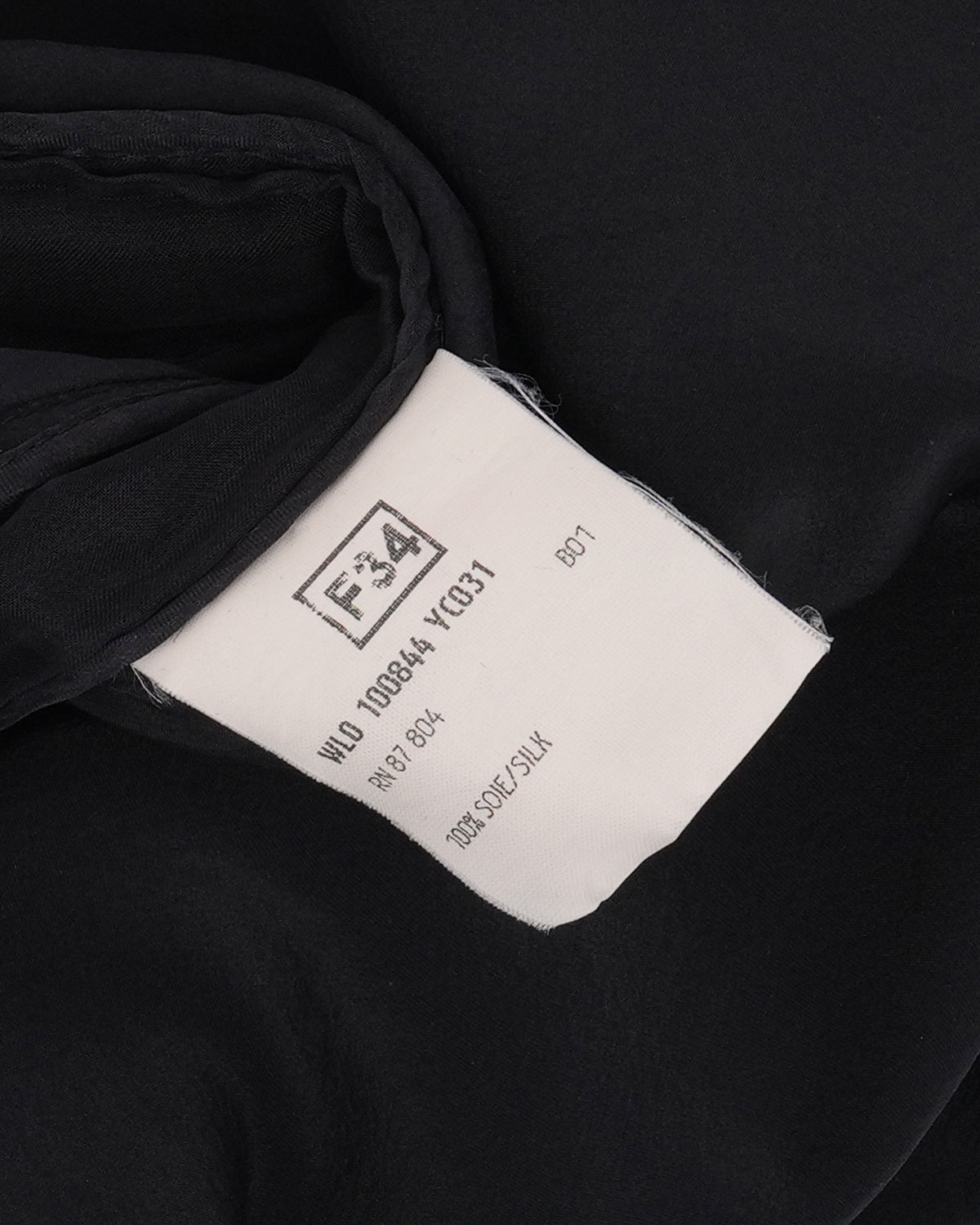 Tom Ford Era FW 2002 Raw Edge Silk Top
