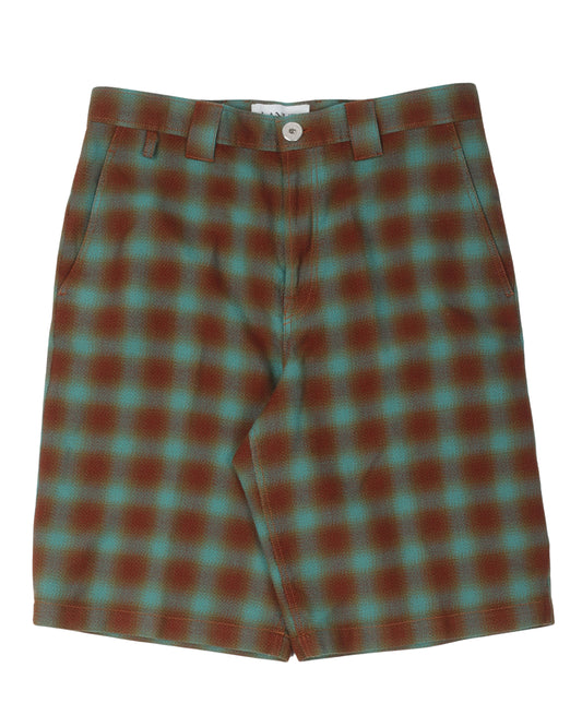 Wool Blurry Plaid Shorts