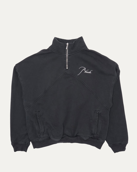 Embroidered Quarter Zip Sweatshirt
