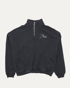 Embroidered Quarter Zip Sweatshirt
