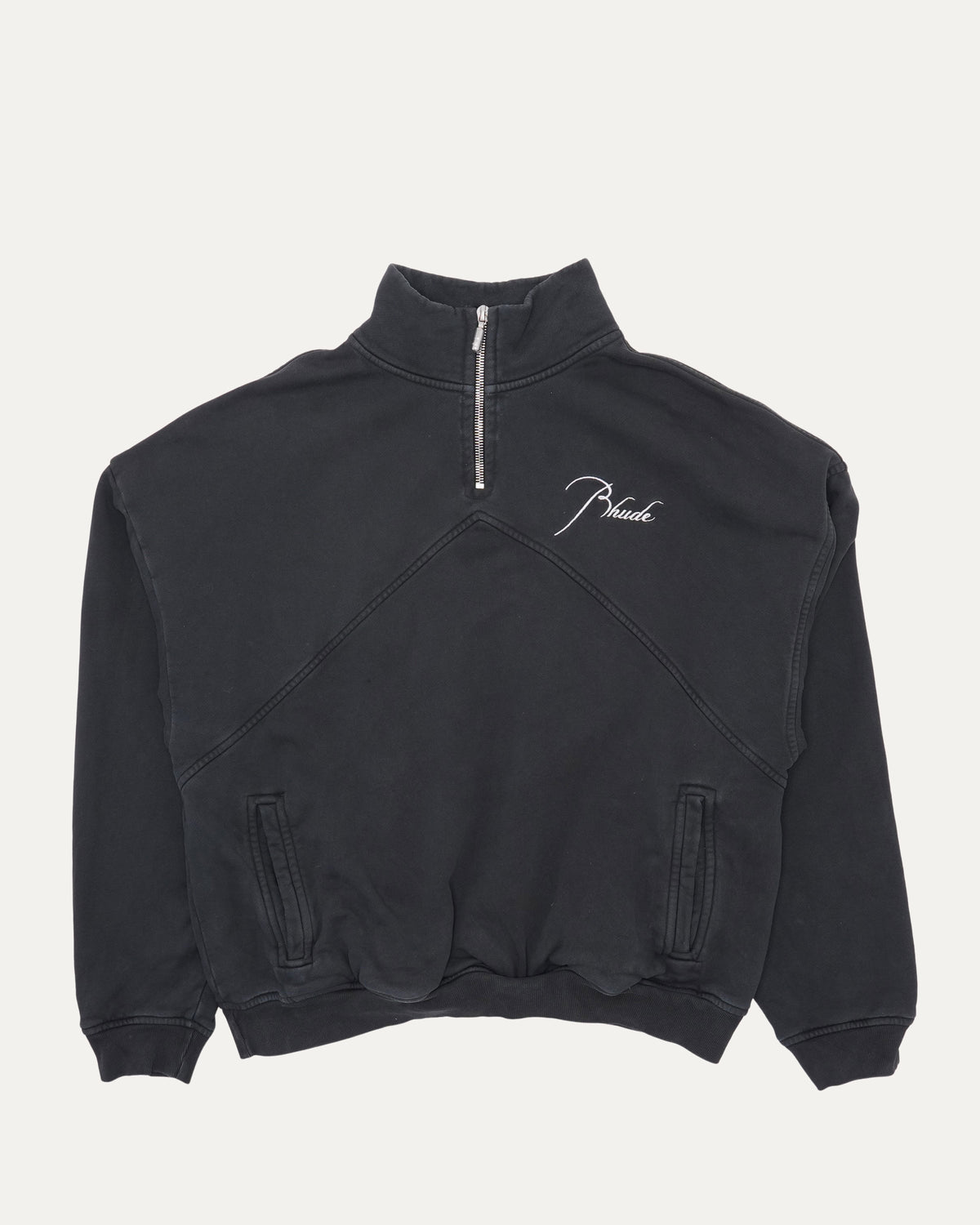 Embroidered Quarter Zip Sweatshirt