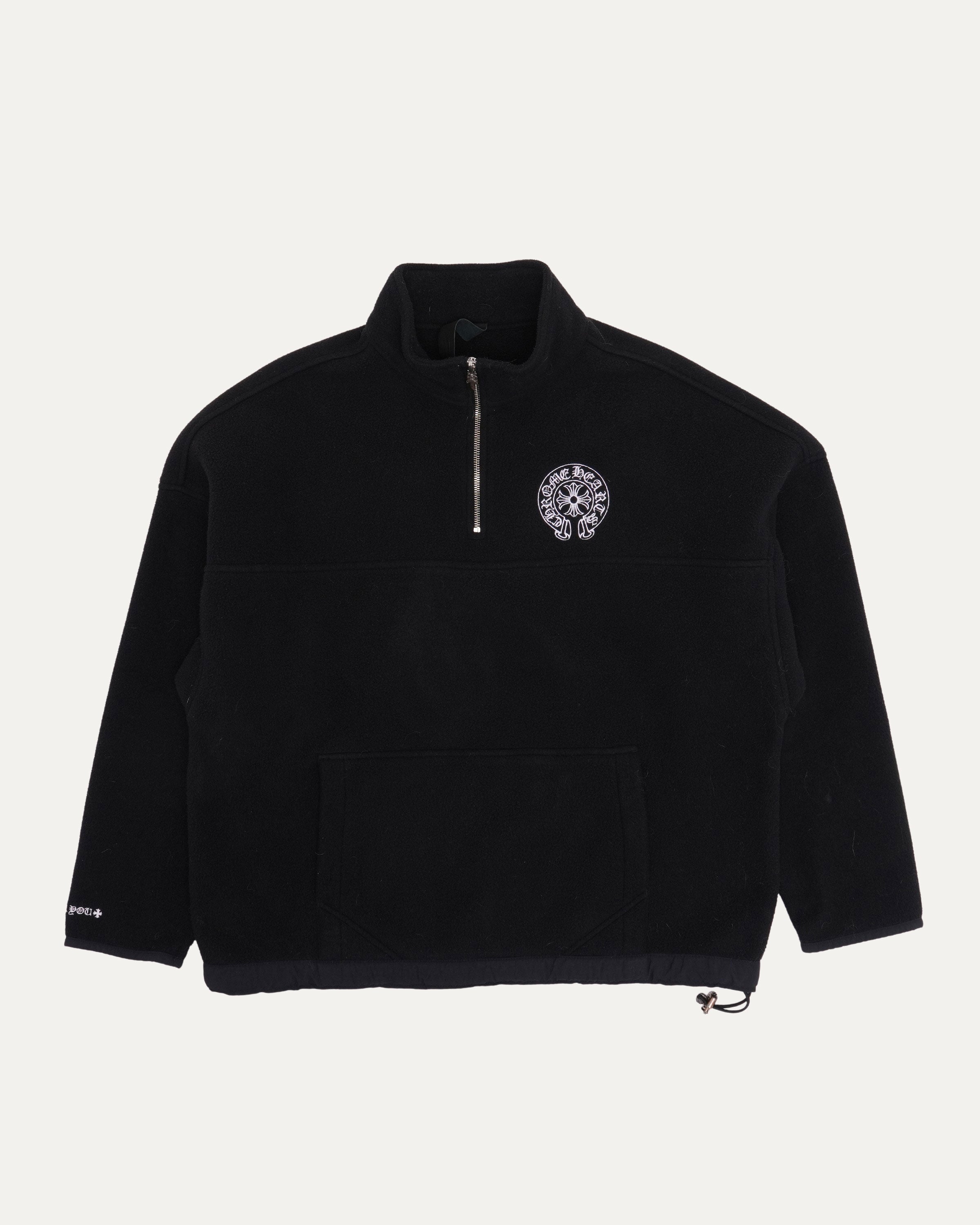 CHROME HEARTS ホースシュー　ハーフジップ フリースジャケット Chrome Hearts Horseshoe Logo Fleece Quarter Zip Sweatshirt