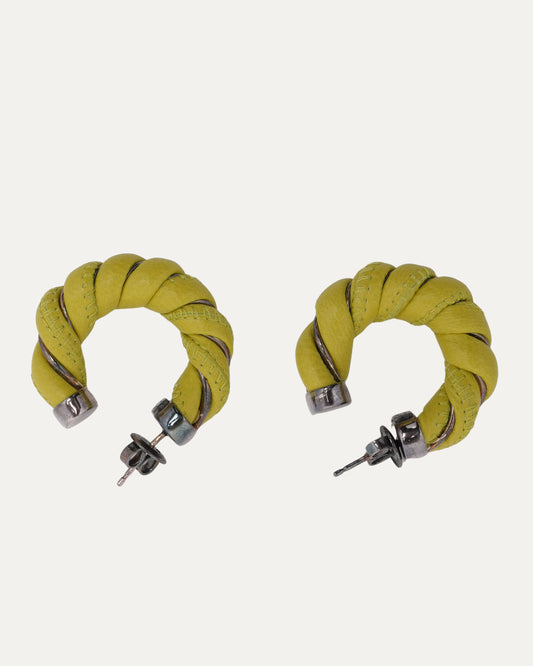 Leather Twist Earrings