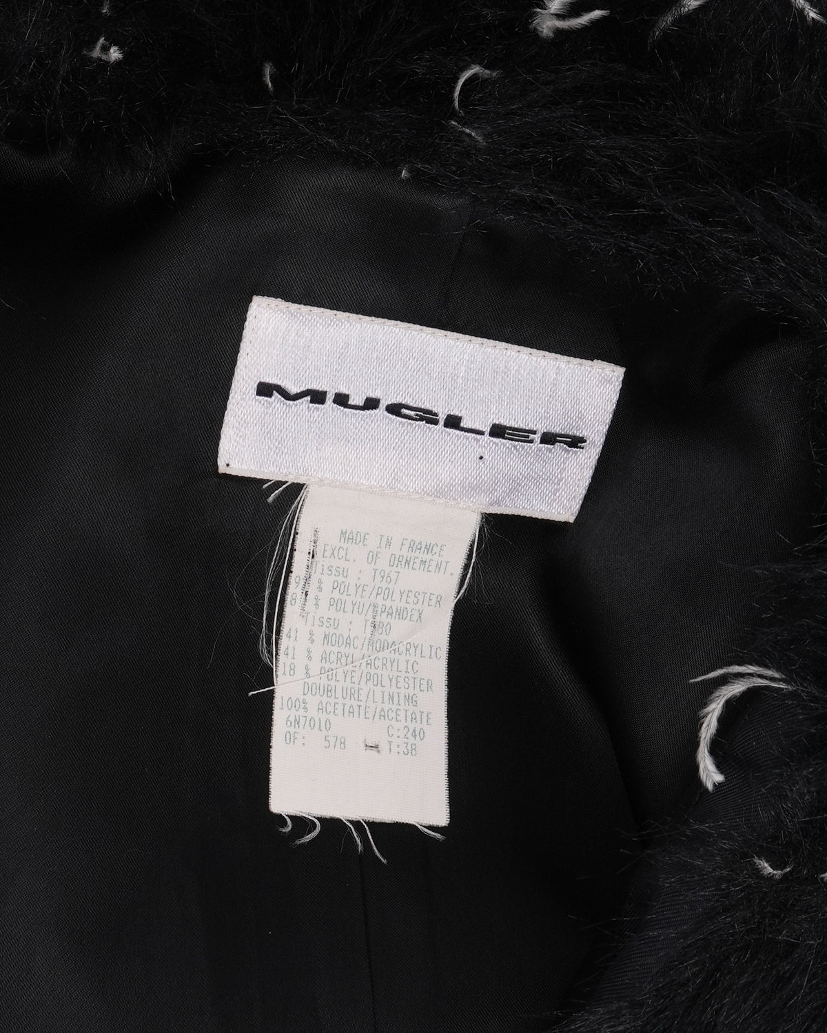 1990s Faux Fur Trimmed Nylon Trench Coat