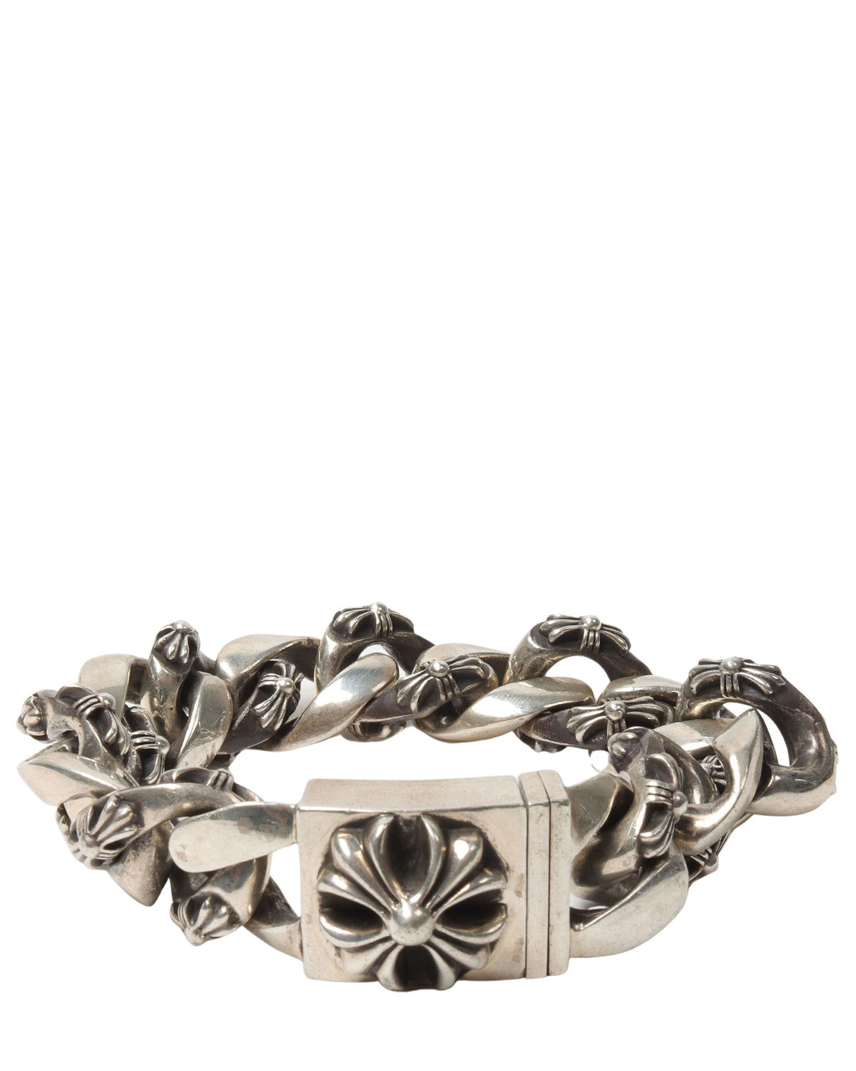 Fancy Link Plus Cross Bracelet