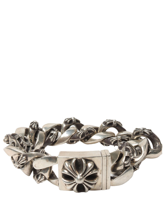 Fancy Link Plus Cross Bracelet