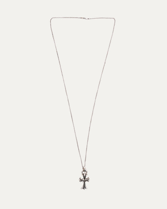 Heart Cross Pendant with Bale on Roll Chain