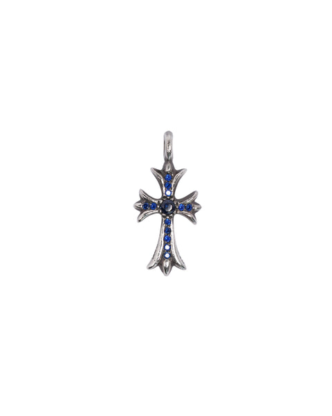 アクセサリー Chrome Hearts Rubber Small Cross Blue Chrome Hearts 20th Anniversary Tokyo Blue Silicone Necklace