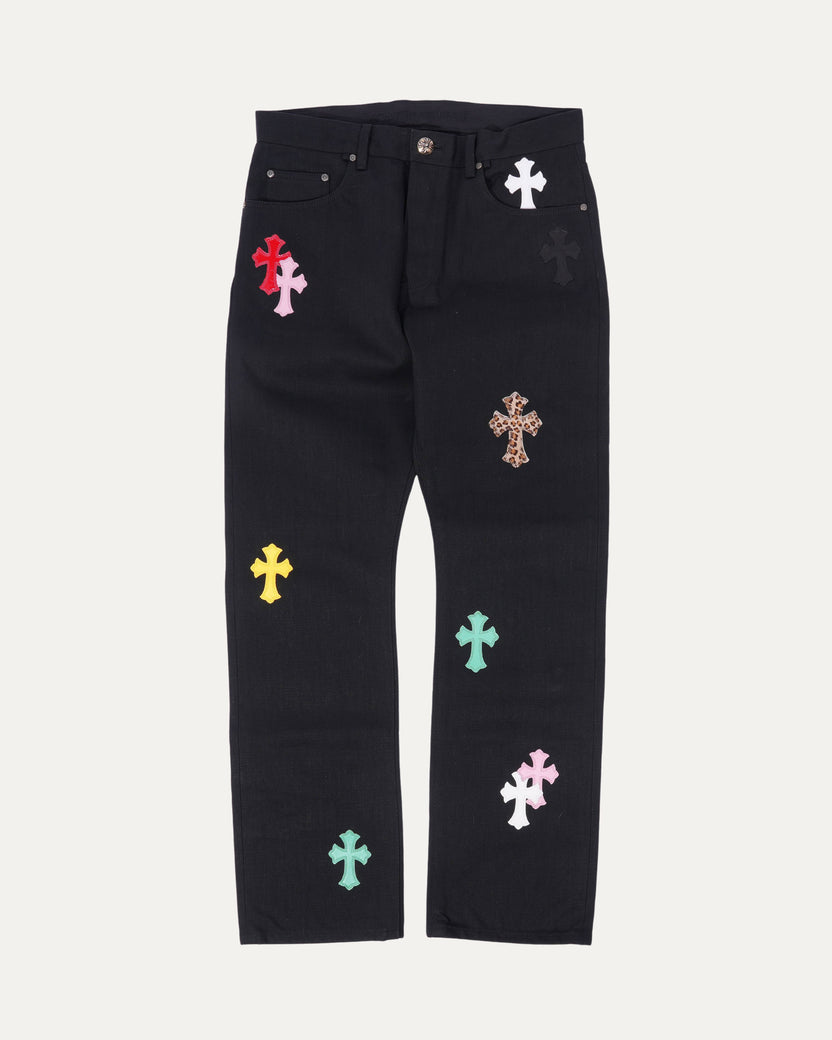 Cross Patch Raw Denim Jeans