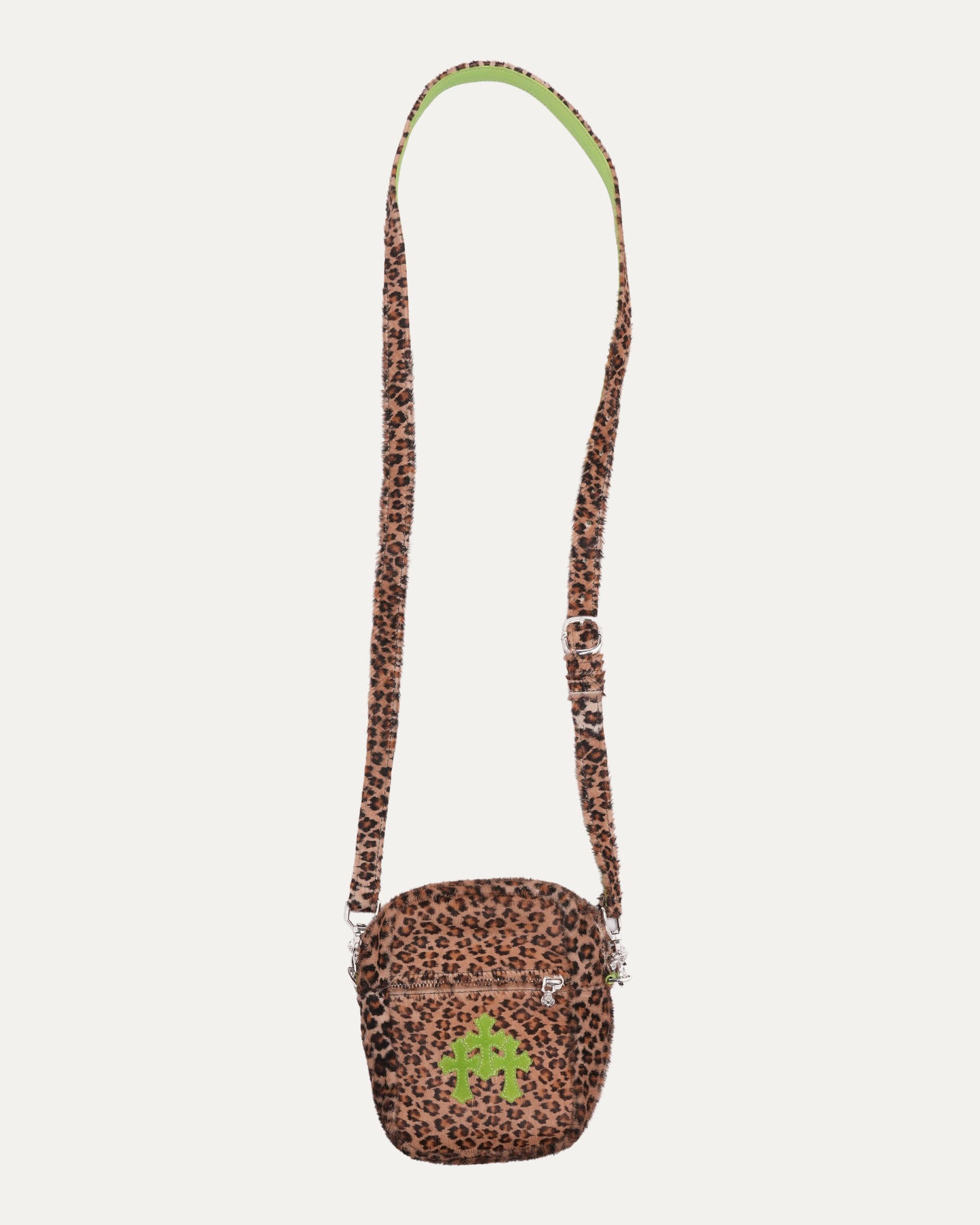 Cemetery Cross Patch Leopard Cross Body Taka Bag