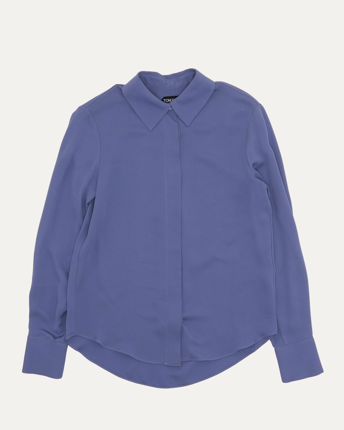 Silk Hidden Placket Shirt