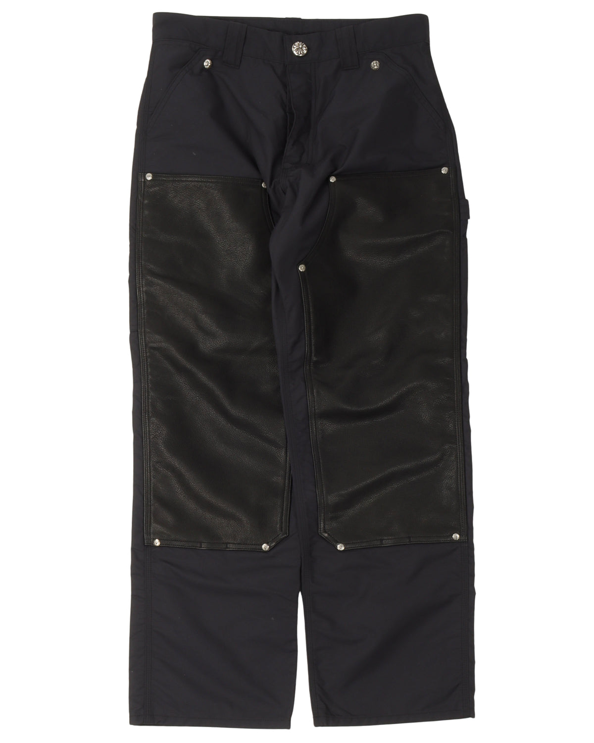 Leather Double Knee Nylon Carpenter Pants