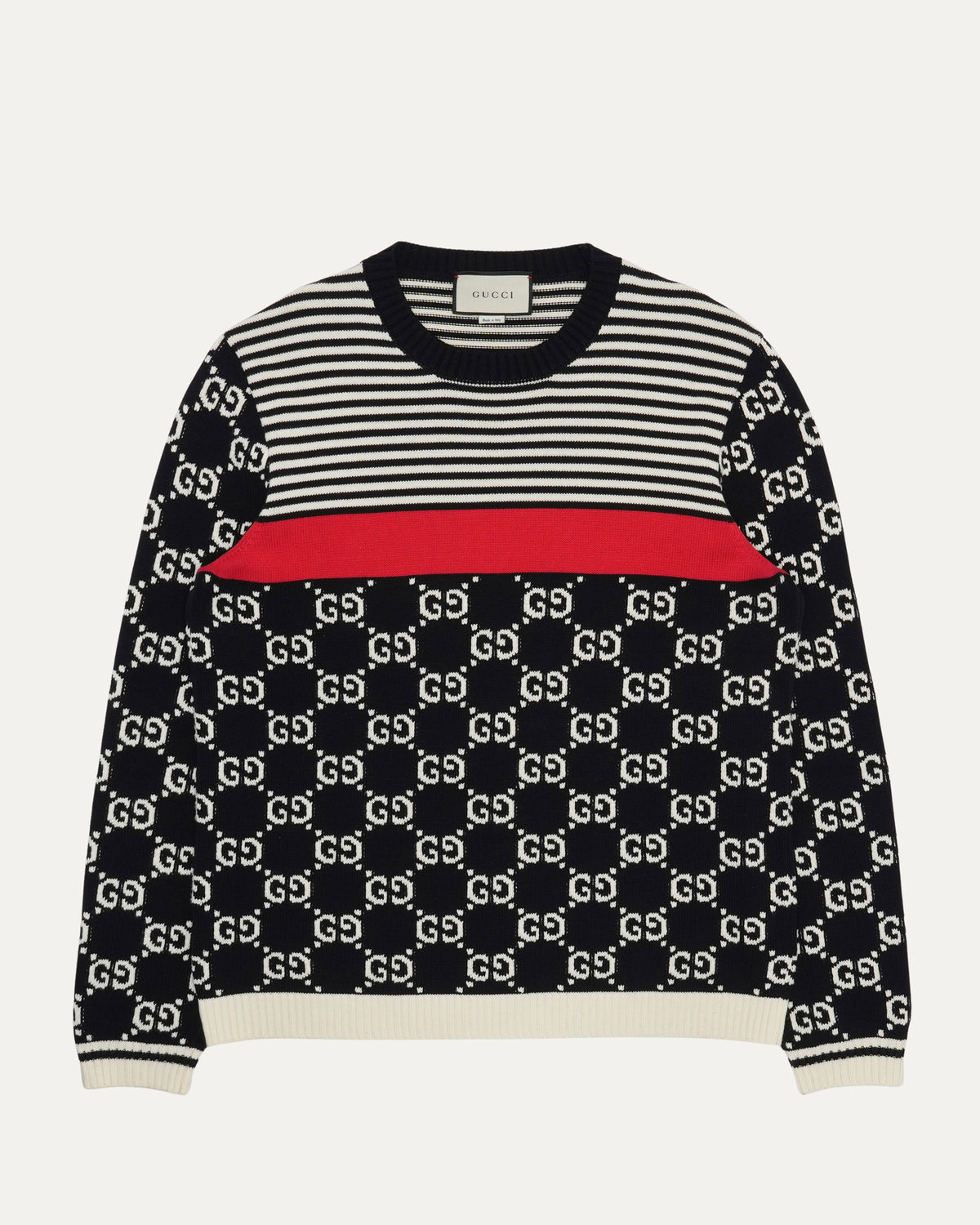 Striped Monogram Sweater
