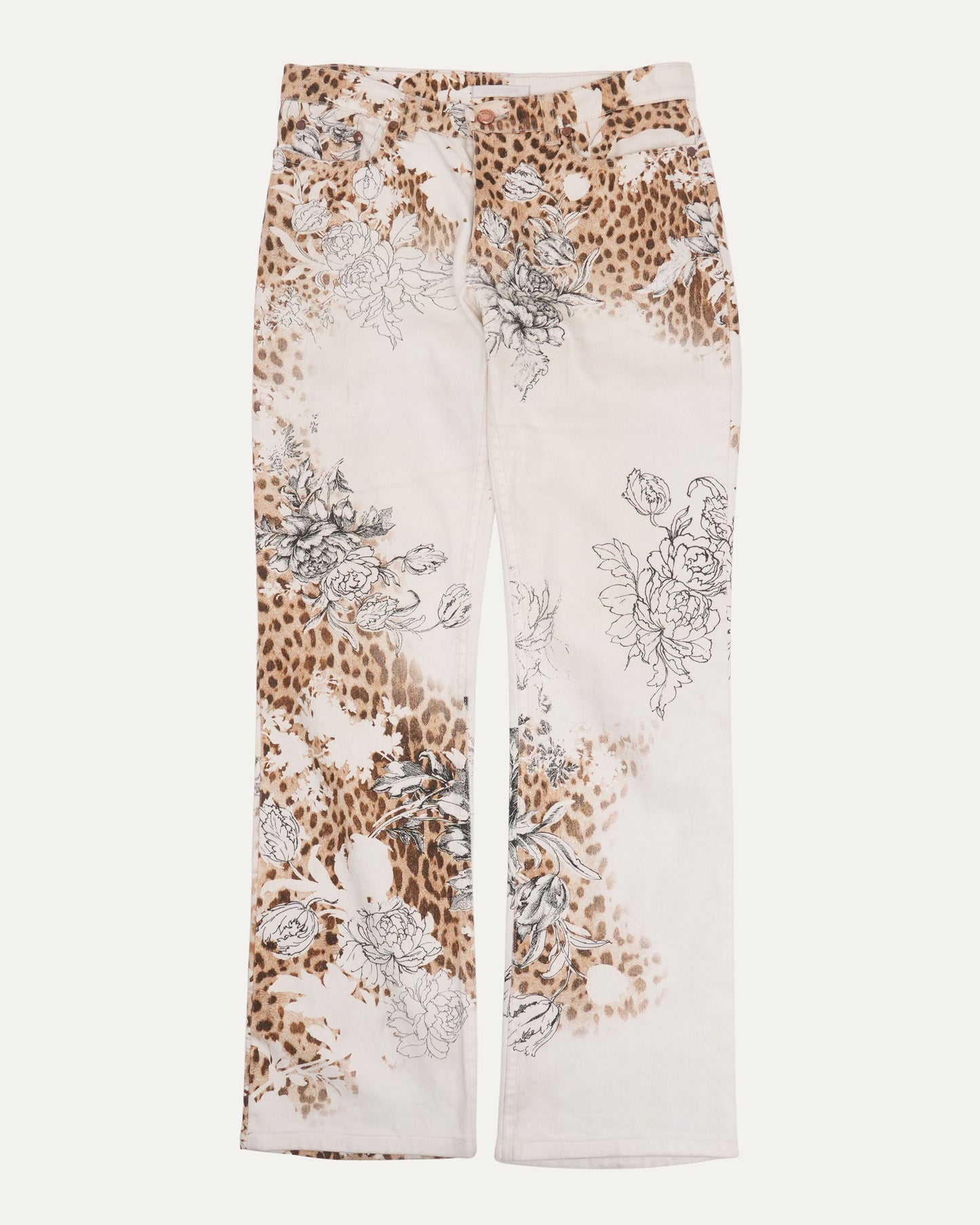 Leopard Detail Jeans