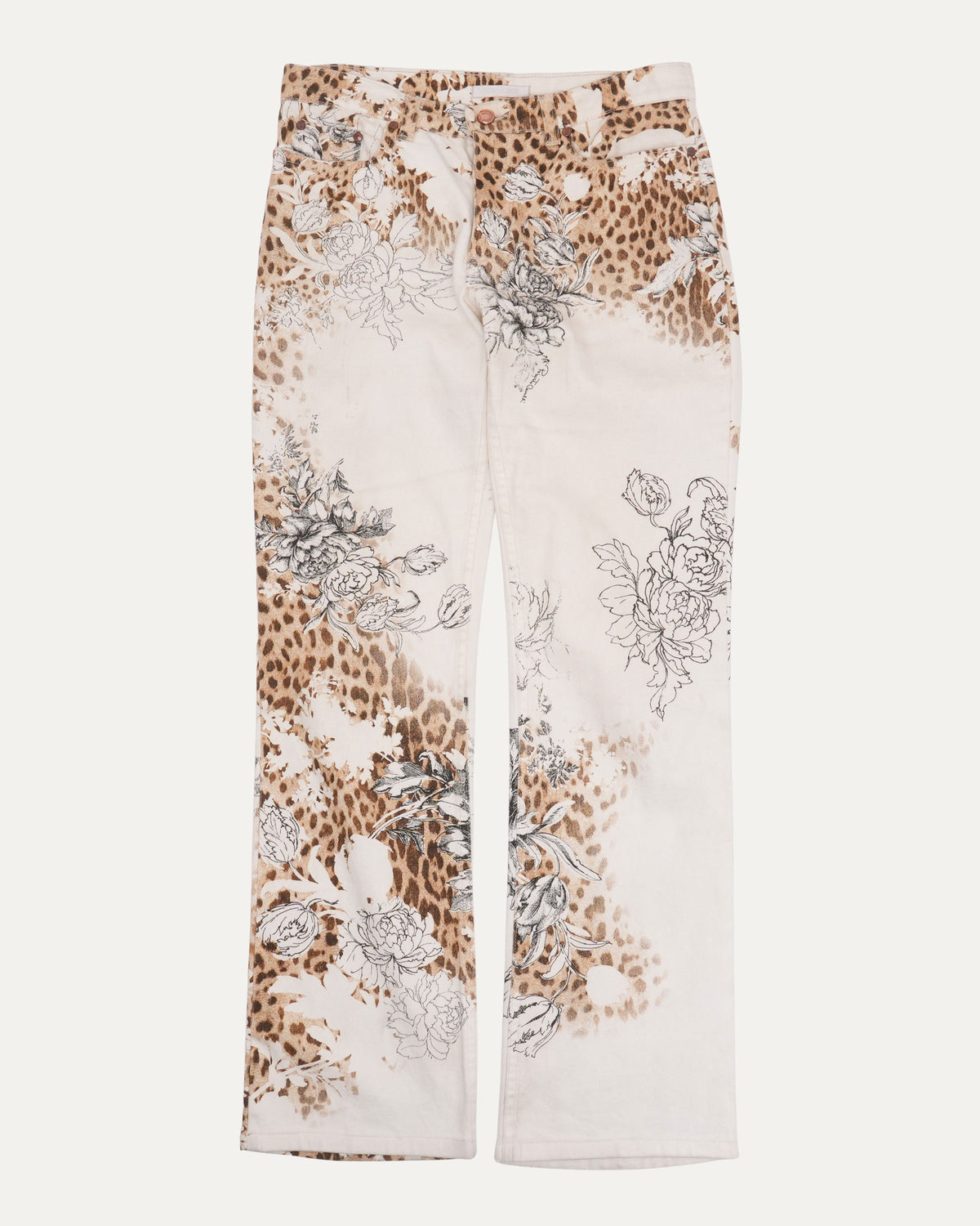 Leopard Detail Jeans