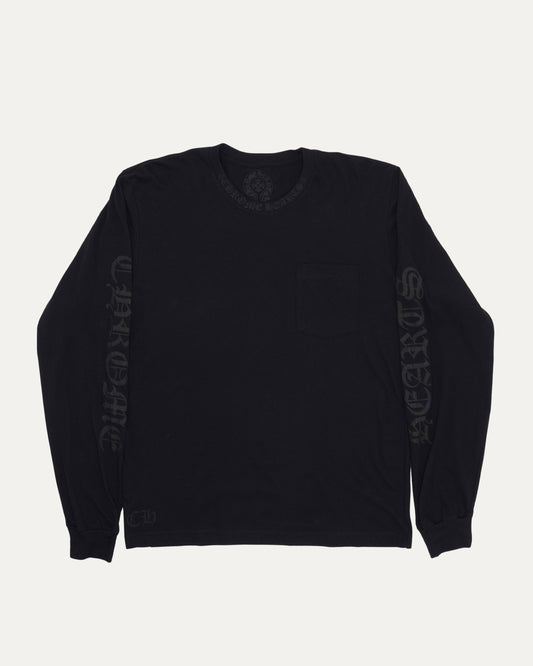 Tonal Neck Logo Long Sleeve Pocket T-Shirt