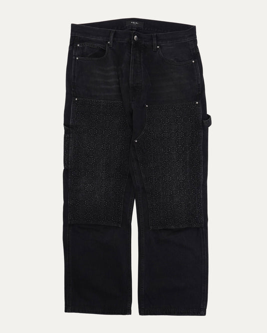 Embossed Monogram Double Knee Pants